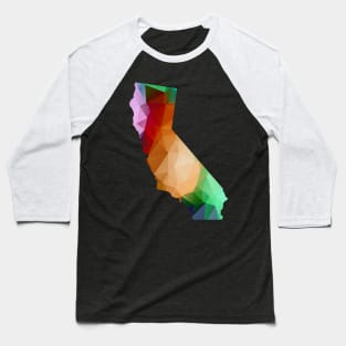 California - Fractal Colors Baseball T-Shirt